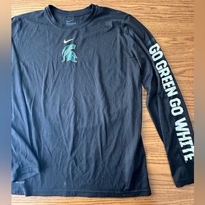Michigan State University Nike black longsleeve size large
